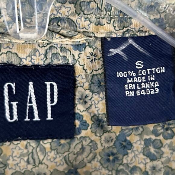 Gap Women Y2k Long Sleeve Button Up Blouse Top Cottage Preppy Blue Size Small - Picture 5 of 7